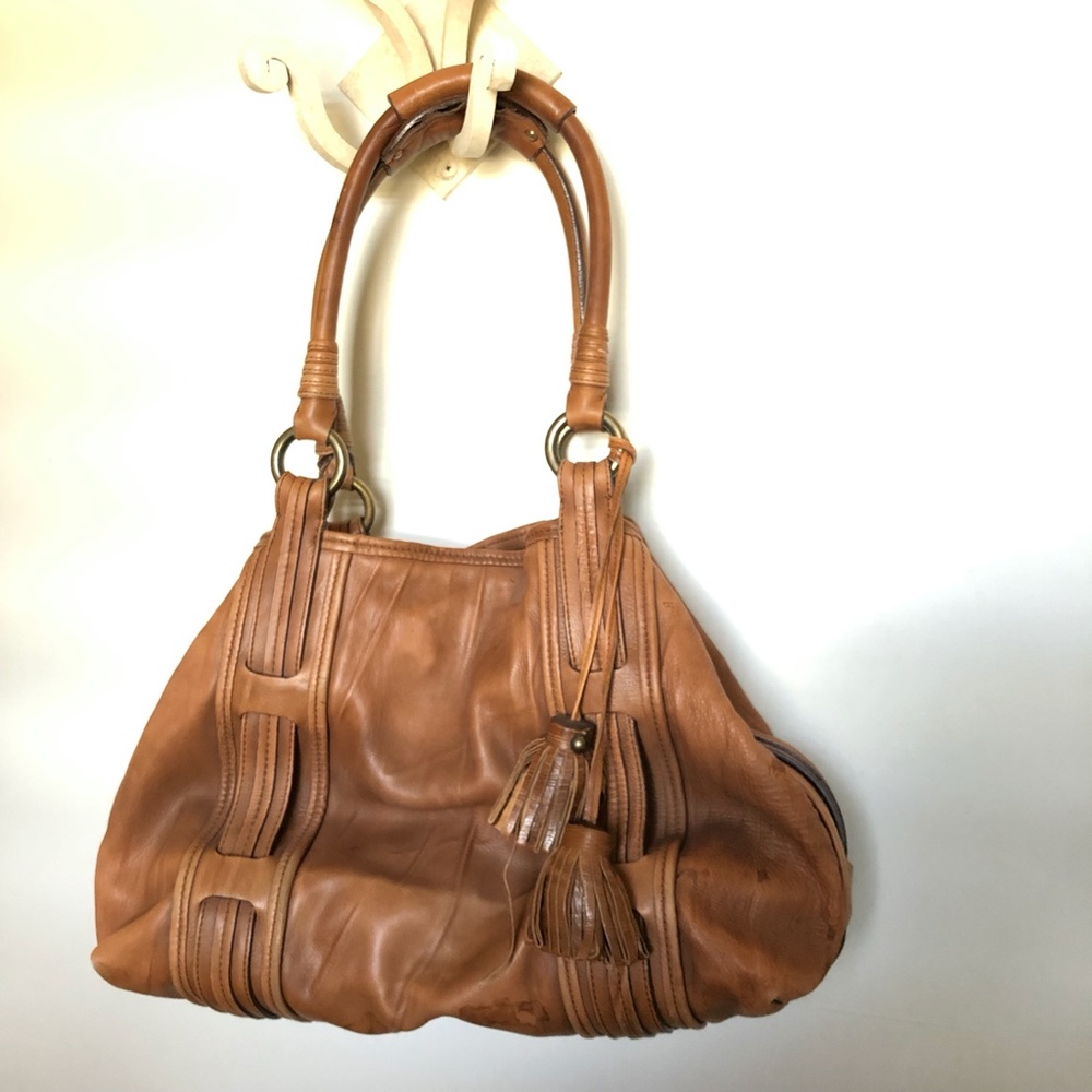 Marc Jacobs Brown Hobo Bag with Large Tassels